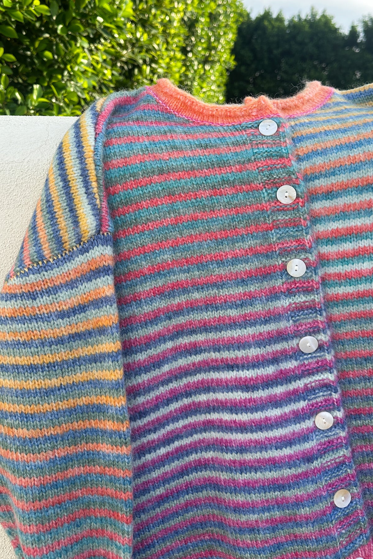 Free Falling Rainbow Knit Cardigan in Paradise