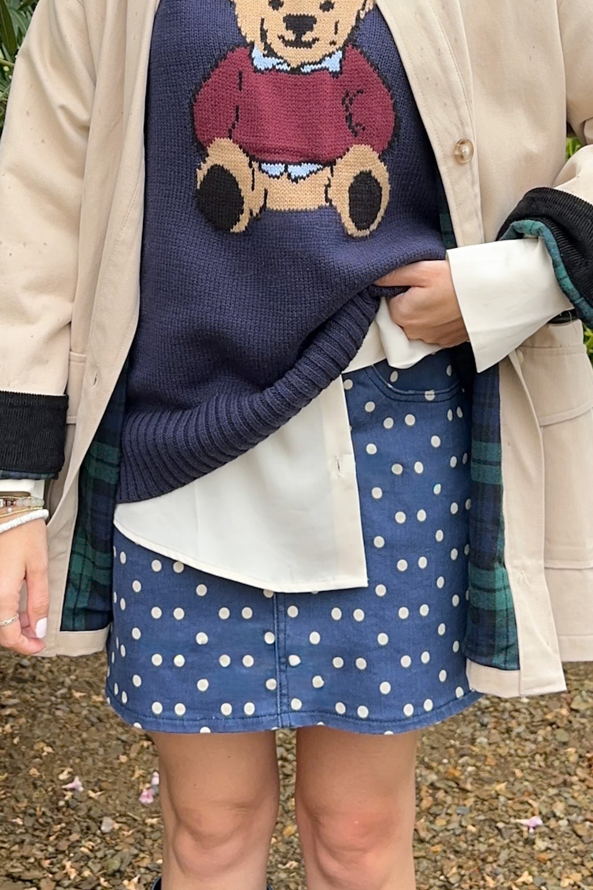Spot On Denim Skort in Navy