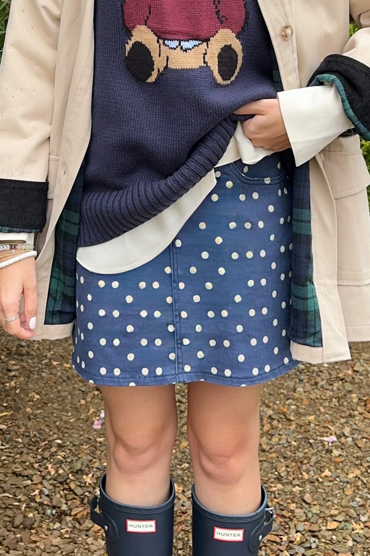 Spot On Denim Skort in Navy