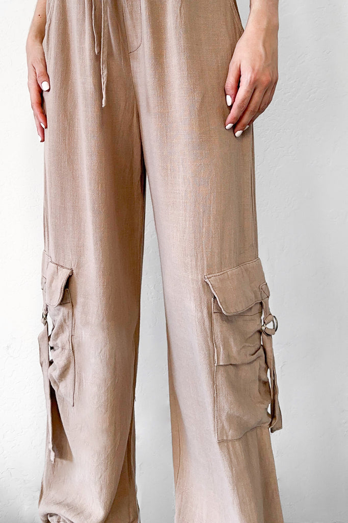 Halle Linen Cargo Pants