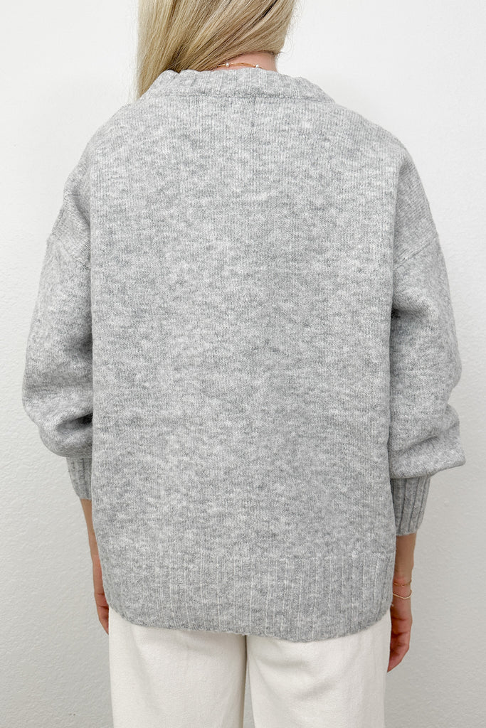 Moscato Oversized Sweater in Heather Grey