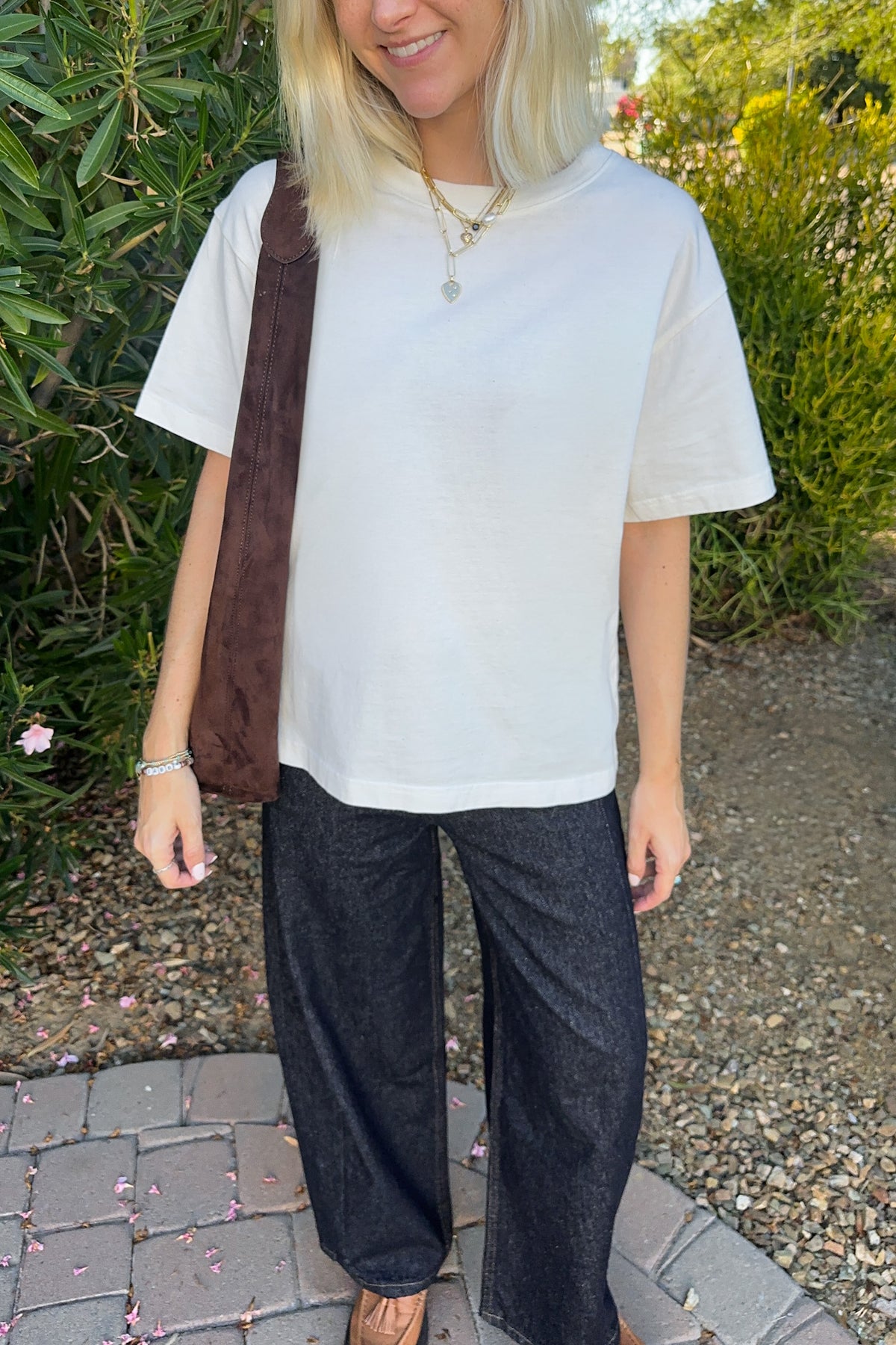 After Dark High Rise Cotton Barrel Jeans