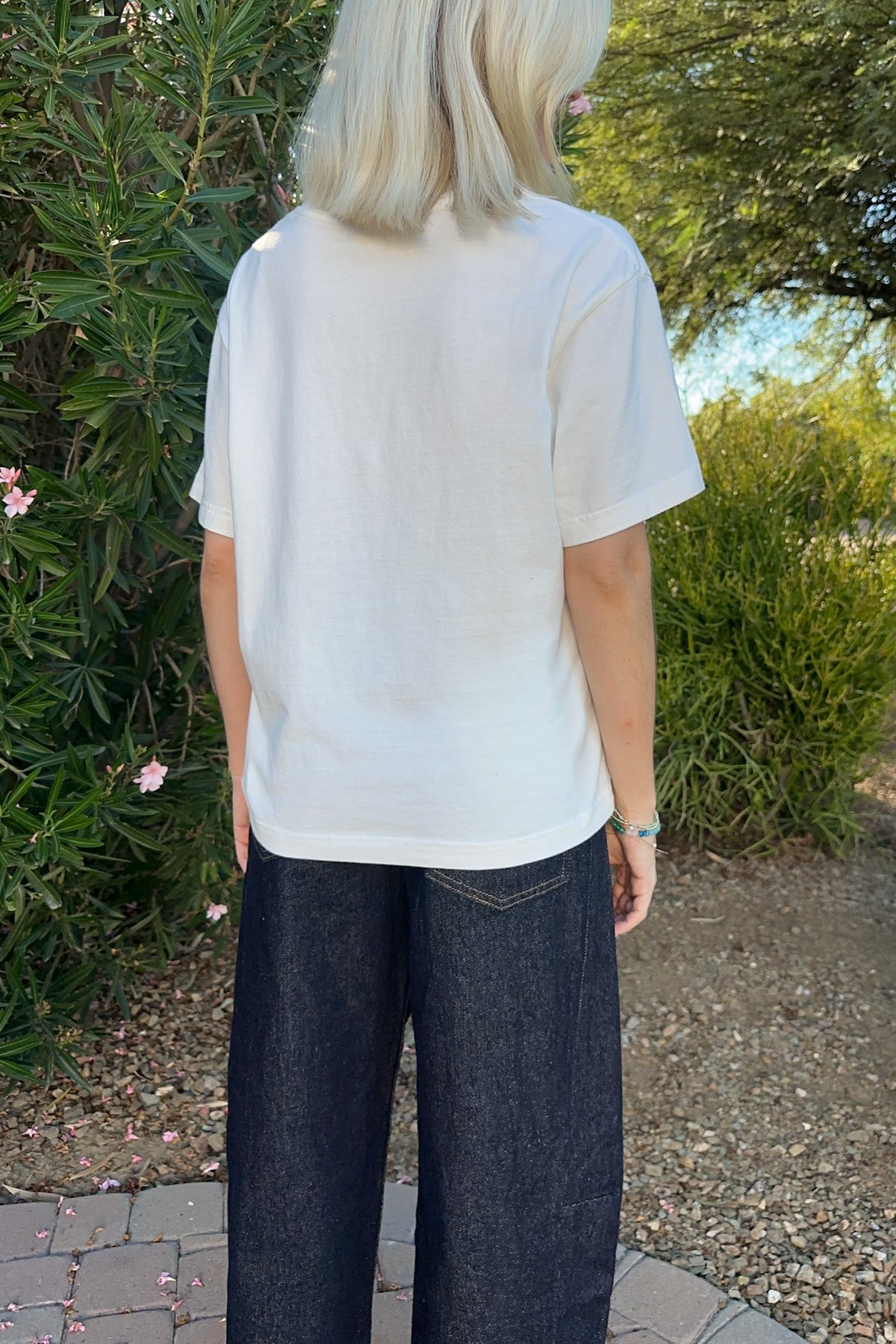 Classic Relaxed Fit Short Sleeve Cotton Tee in White