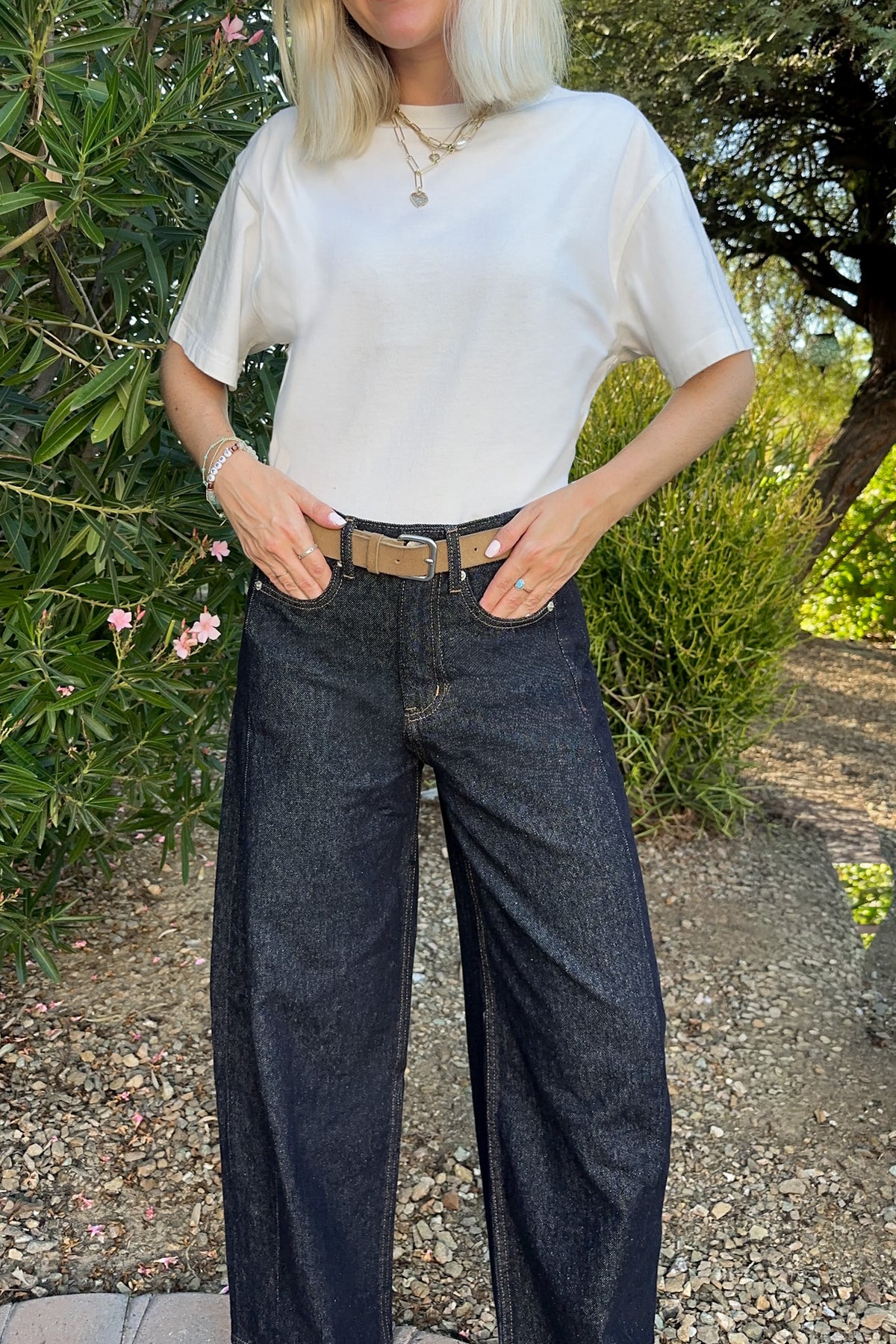 Classic Relaxed Fit Short Sleeve Cotton Tee in White