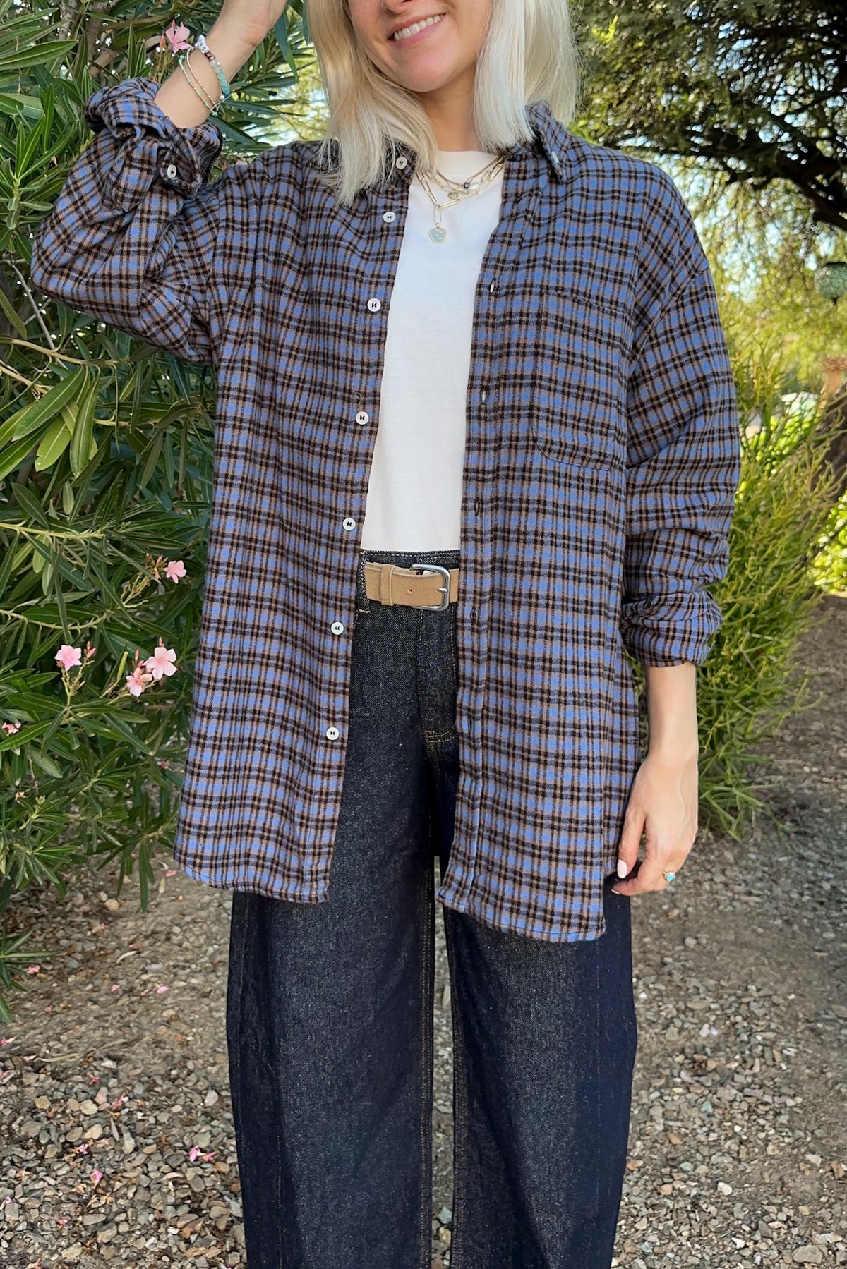 Autumn Plaid Button Down Cotton Flannel Shirt