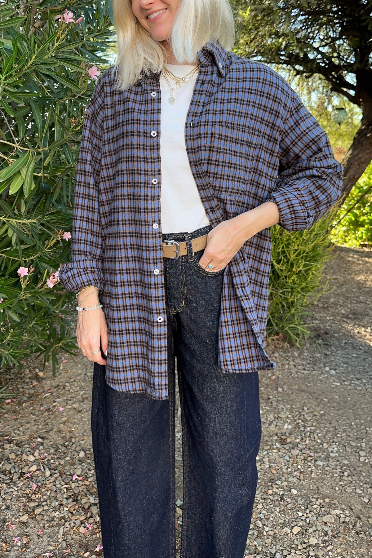 Autumn Plaid Button Down Cotton Flannel Shirt