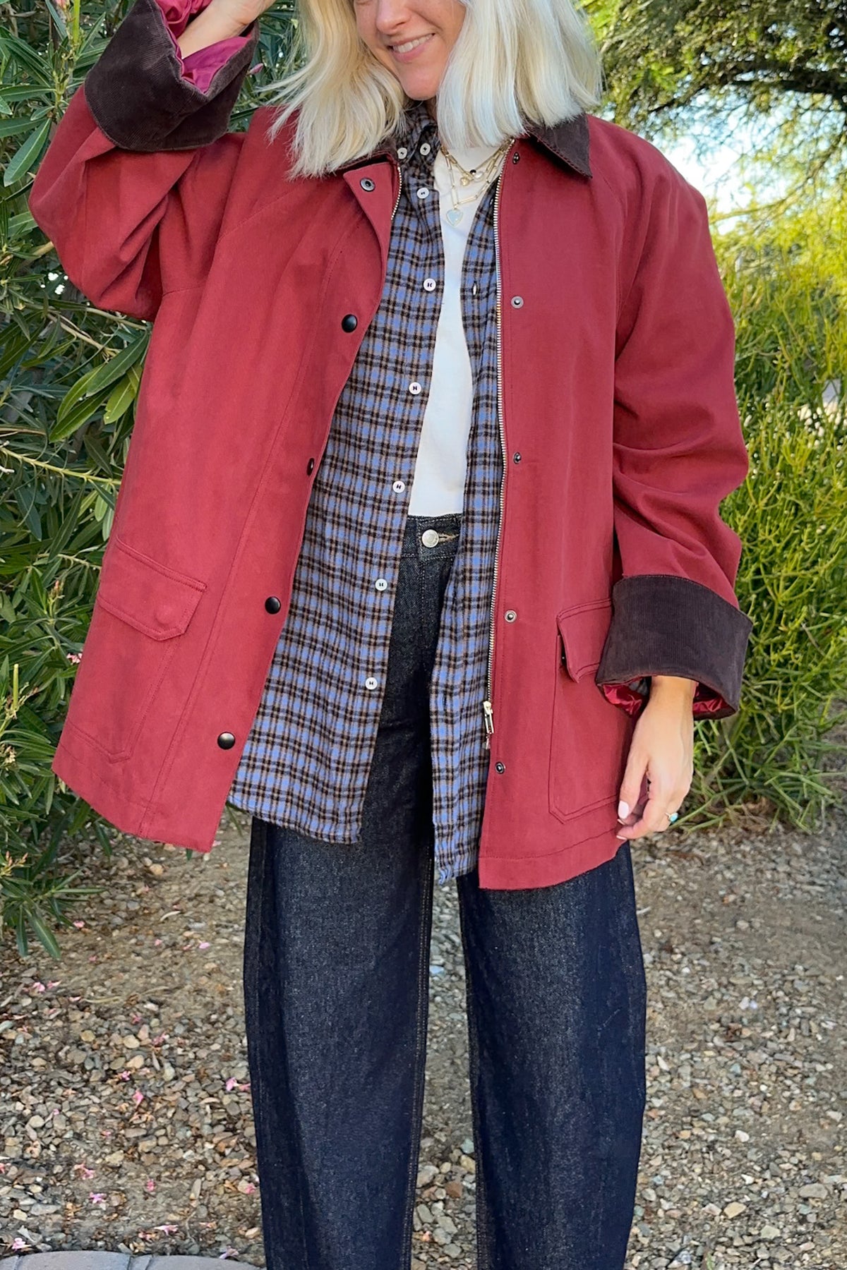 Autumn Plaid Button Down Cotton Flannel Shirt