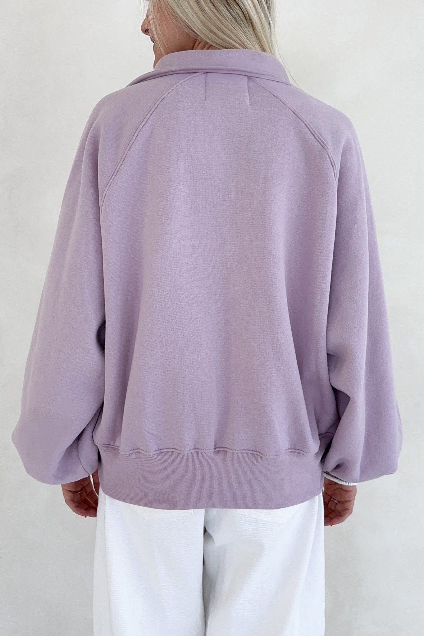 Capri Collared Sweatshirt in Lilac