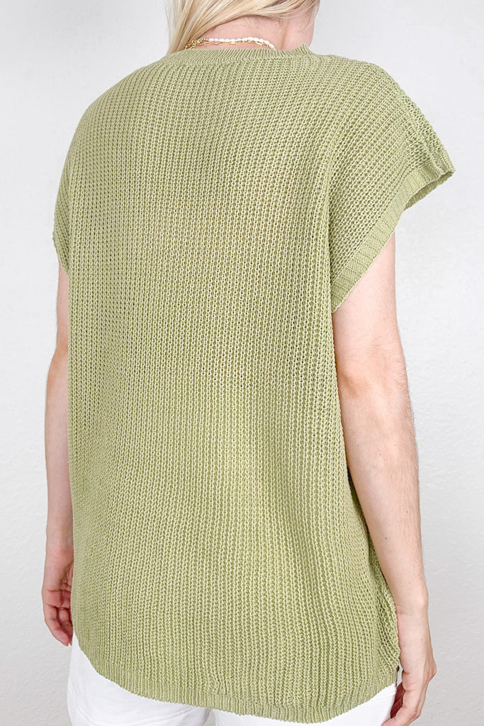 Evergreen Boxy Sweater Top