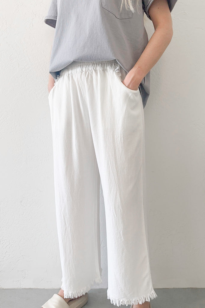 Cabana Linen Pant in Off White