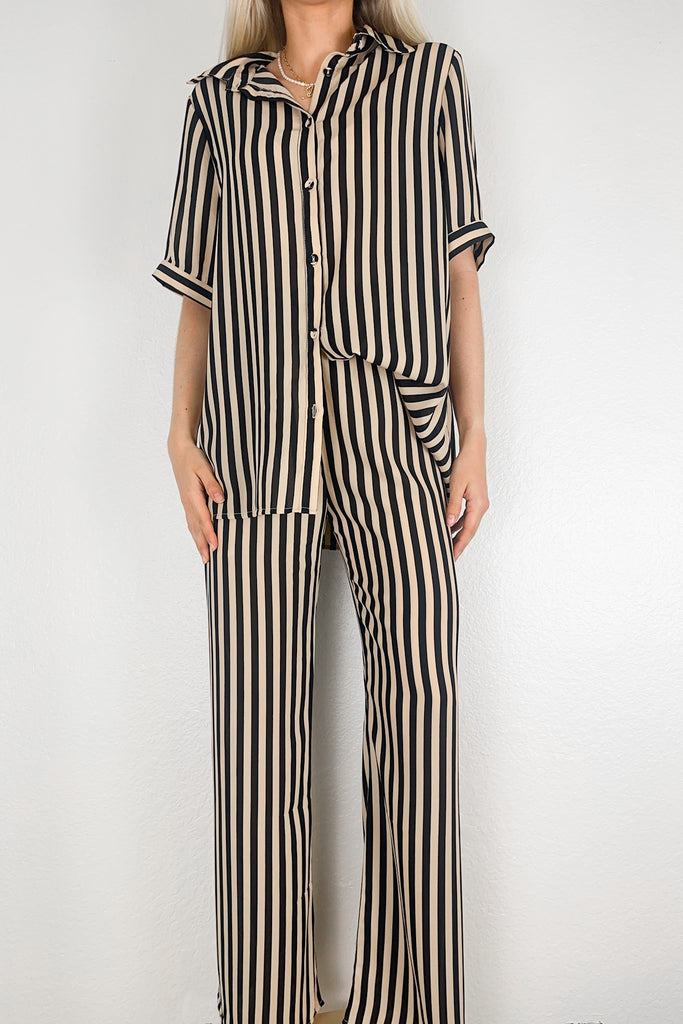 Capri Striped Pant Set