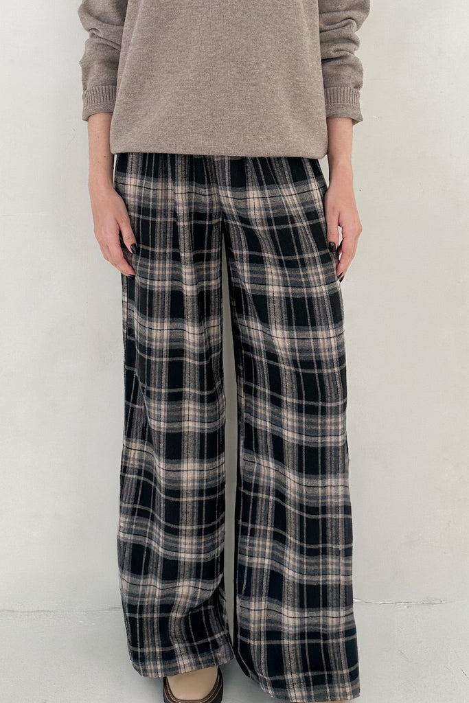 Aspen Pajama Style Pants in Black - Neutral Ground