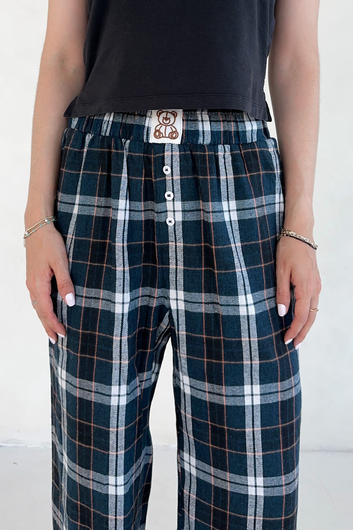 Bear Hug Pajama Style Pants - Neutral Ground