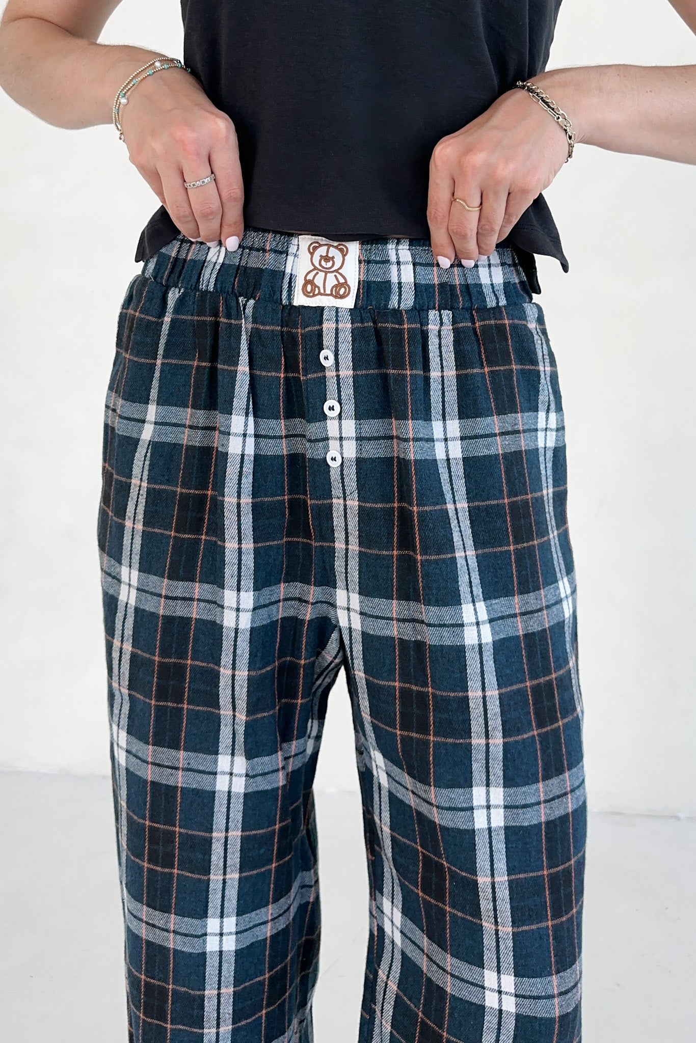 Bear Hug Pajama Style Pants - Neutral Ground