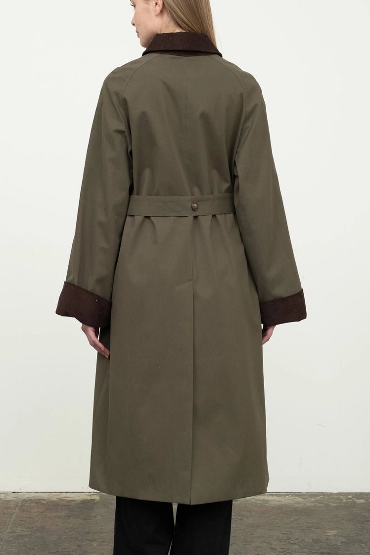 Benni Midi Button Down Trench Coat - Neutral Ground