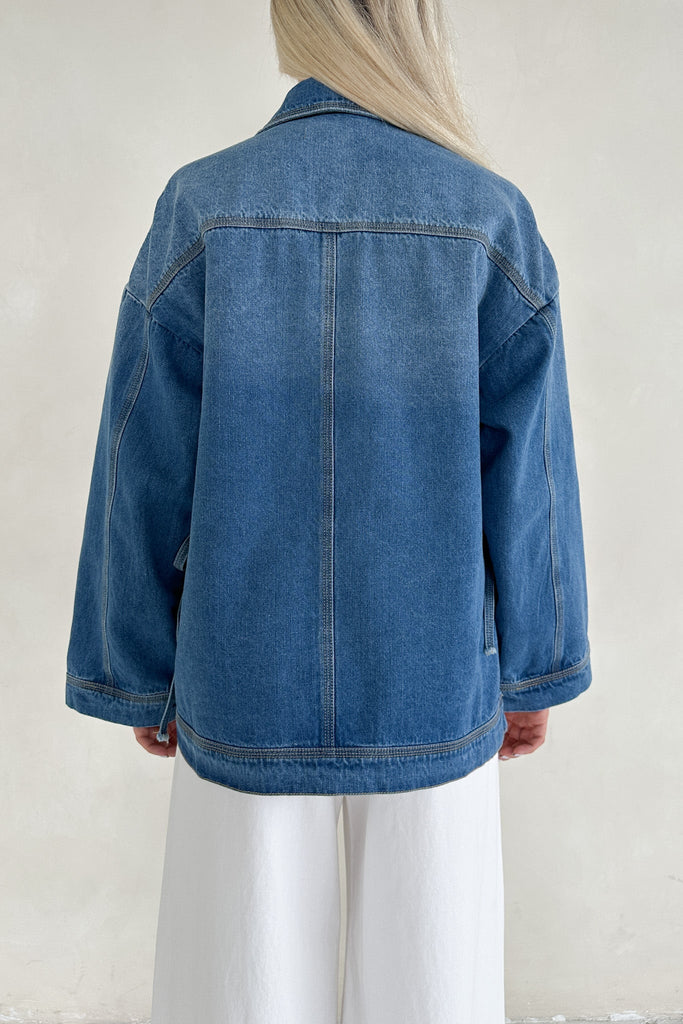 Billie Jean Tie Side Denim Jacket *Preorder* - Neutral Ground