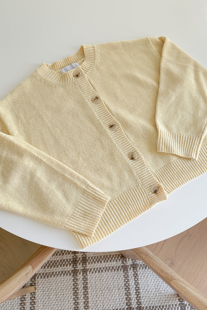 Bordeaux Cardigan in Banana Cream - Neutral Ground