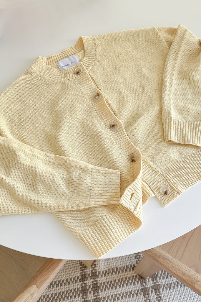 Bordeaux Cardigan in Banana Cream - Neutral Ground