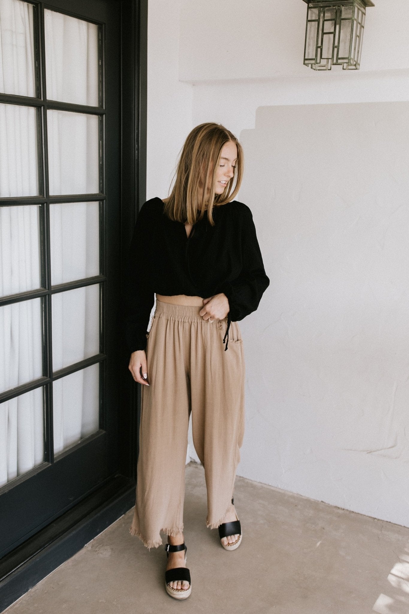 Cabana Linen Pant in Latte - Neutral Ground