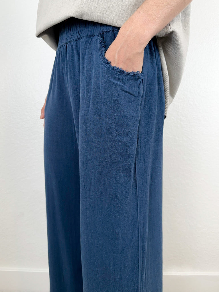 Cabana Linen Pant in Midnight Blue - Neutral Ground