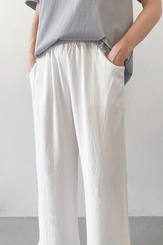 Cabana Linen Pant in White - Neutral Ground