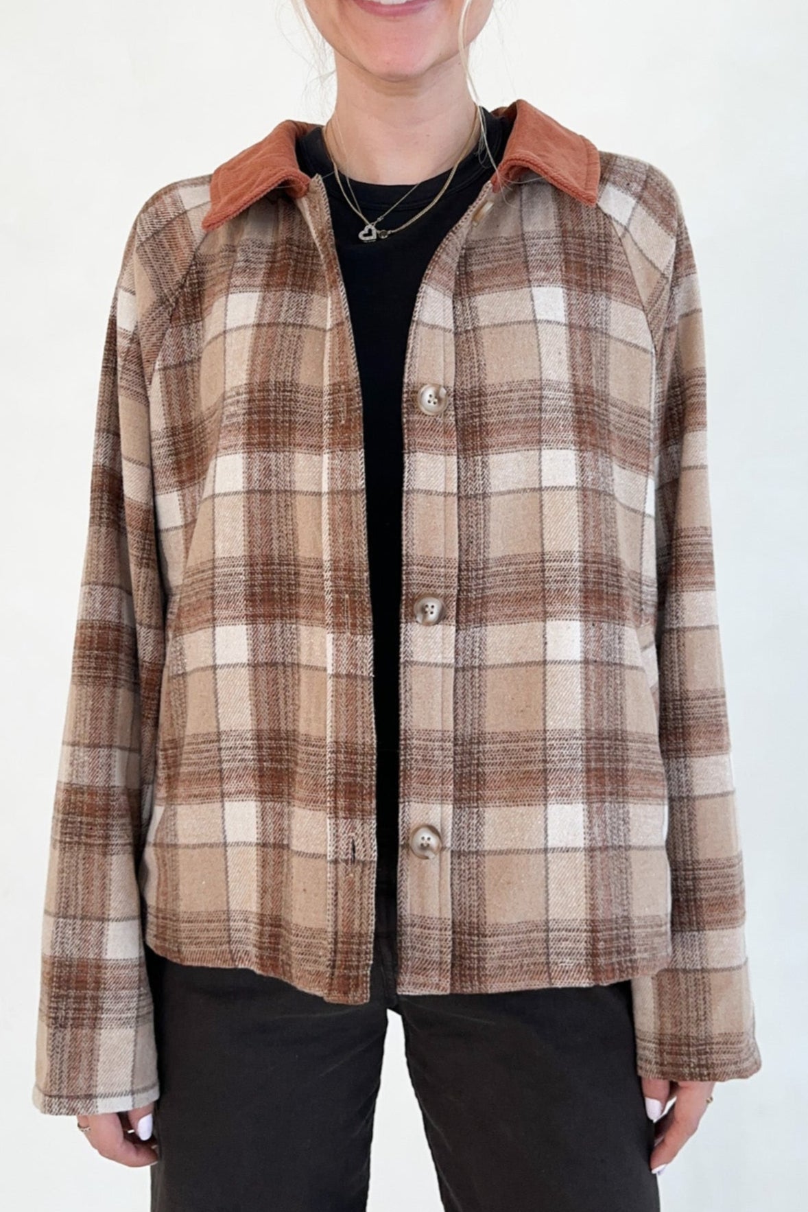 Cambridge Plaid Barn Jacket - Neutral Ground
