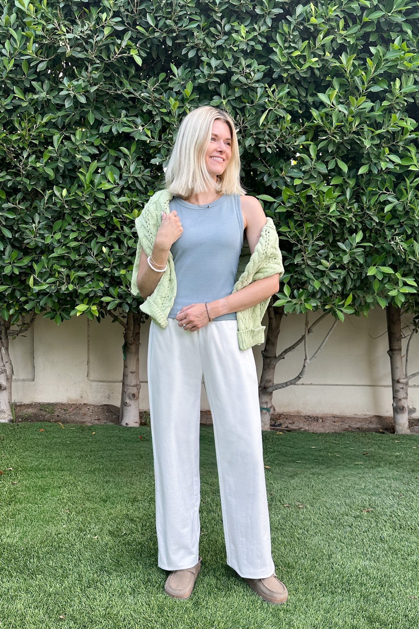 Cannon Relaxed Cotton Pants in White - Neutral Ground