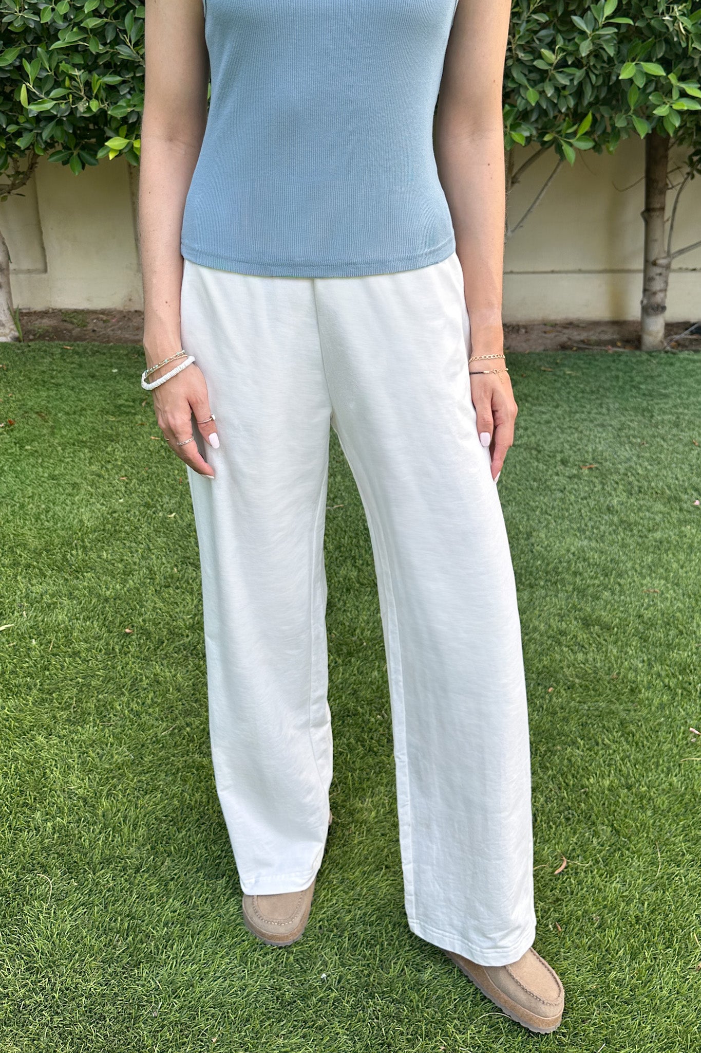 Cannon Relaxed Cotton Pants in White - Neutral Ground