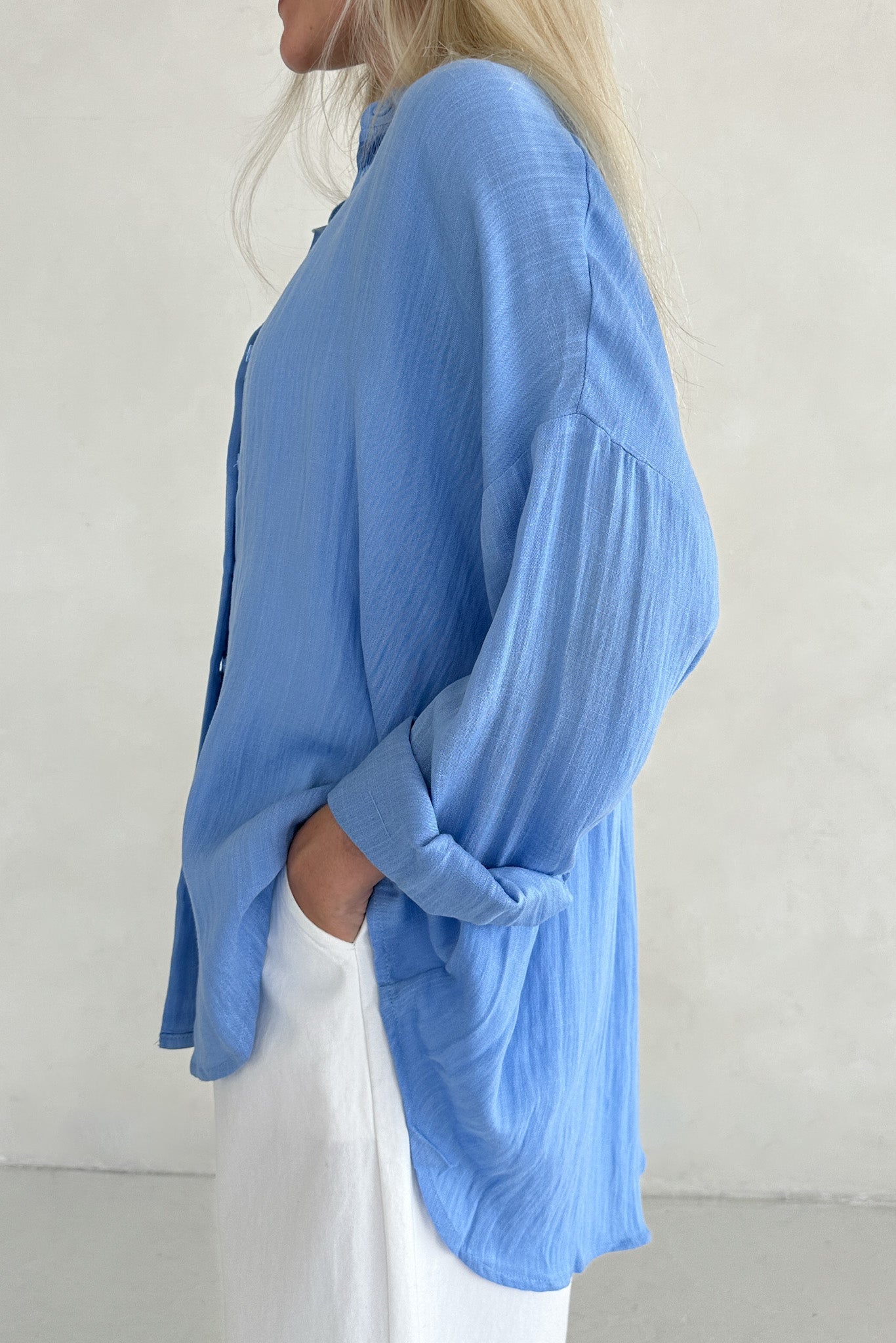 Cape Cod Woven Button Down Long Sleeve Shirt - Neutral Ground