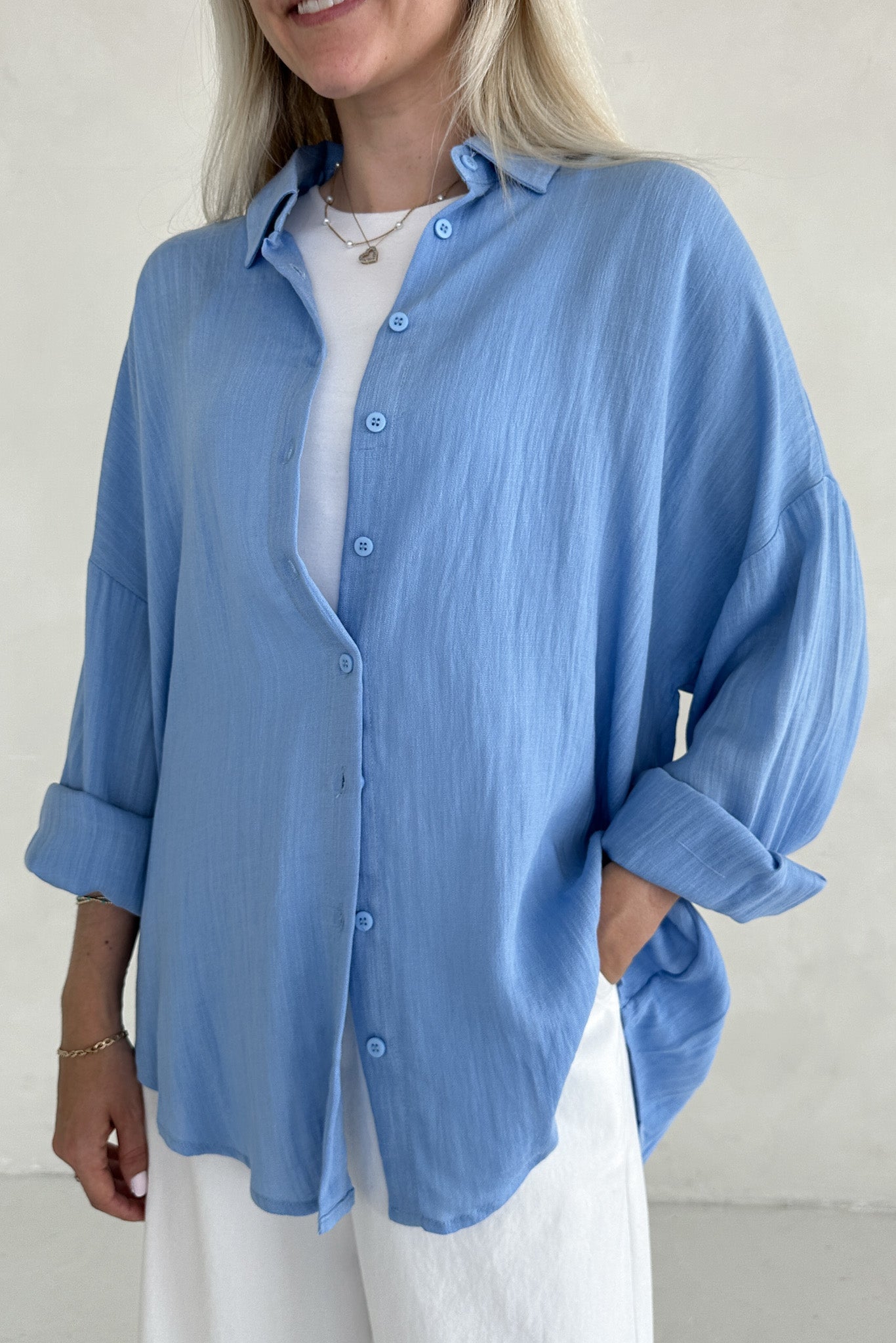 Cape Cod Woven Button Down Long Sleeve Shirt - Neutral Ground