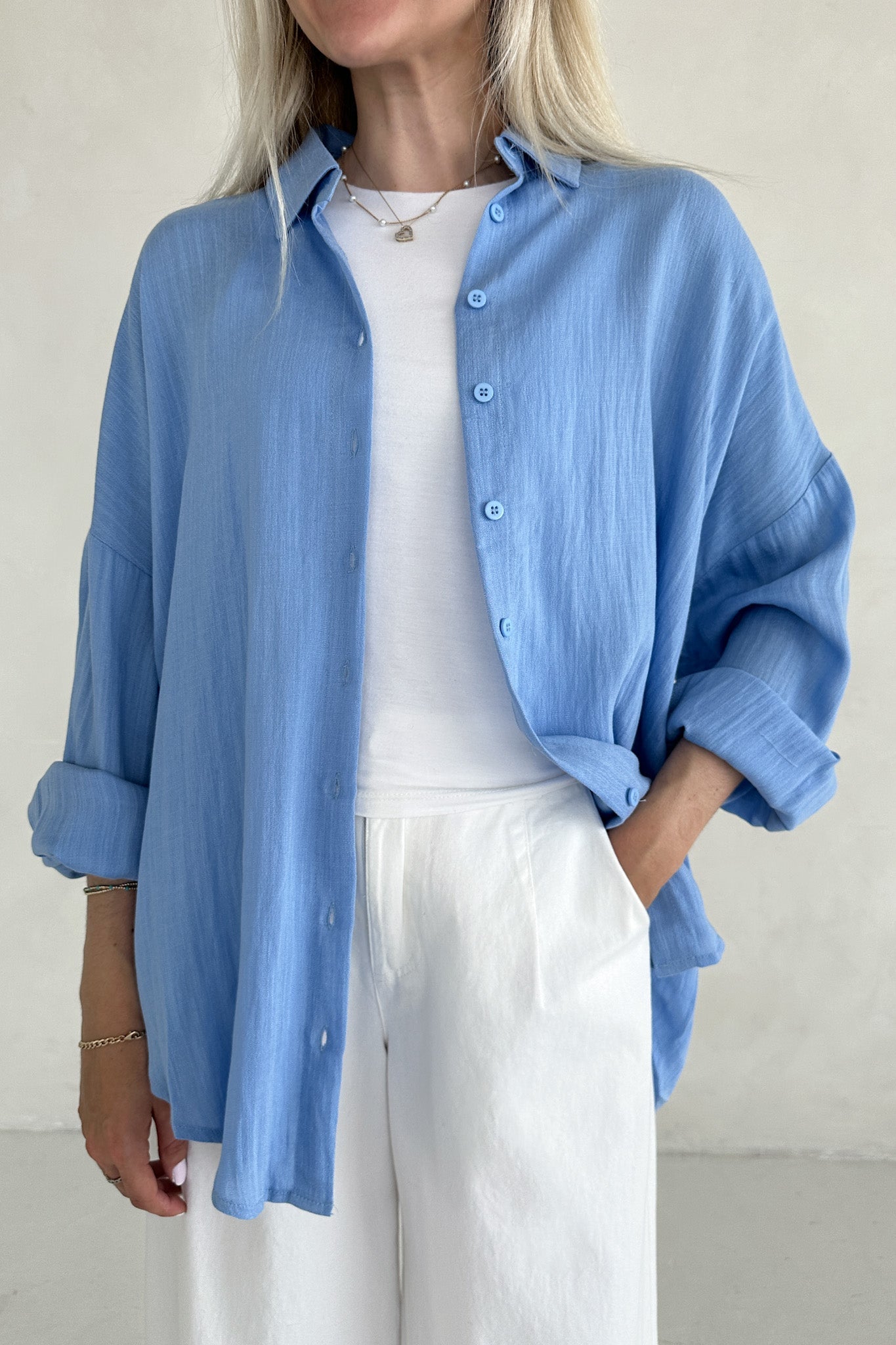 Cape Cod Woven Button Down Long Sleeve Shirt - Neutral Ground