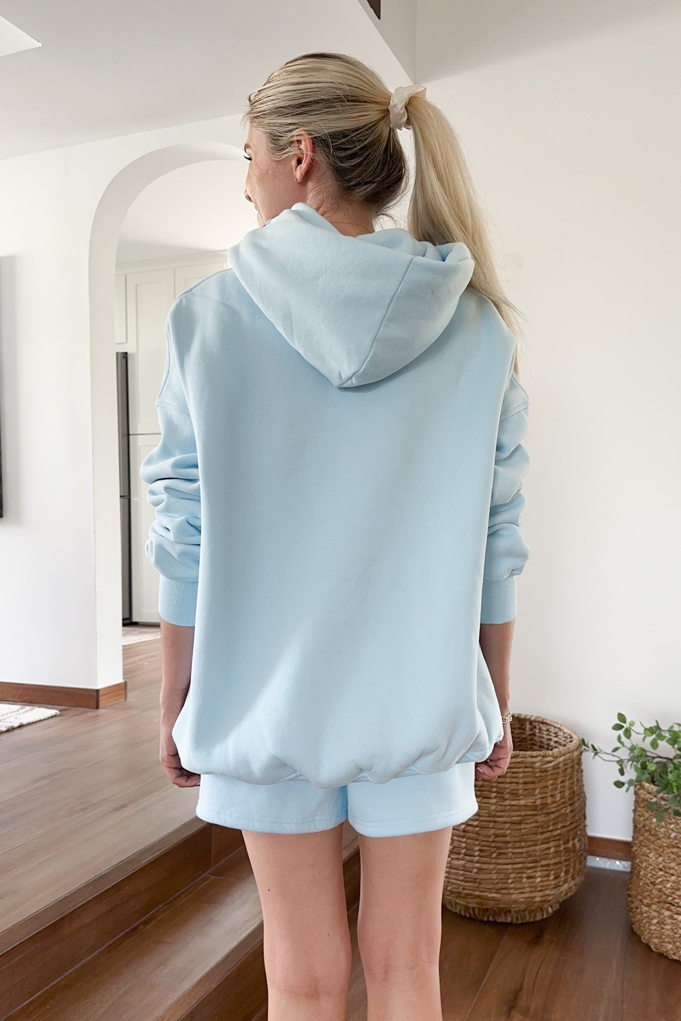 Caribbean Blues Drawstring Shorts - Neutral Ground