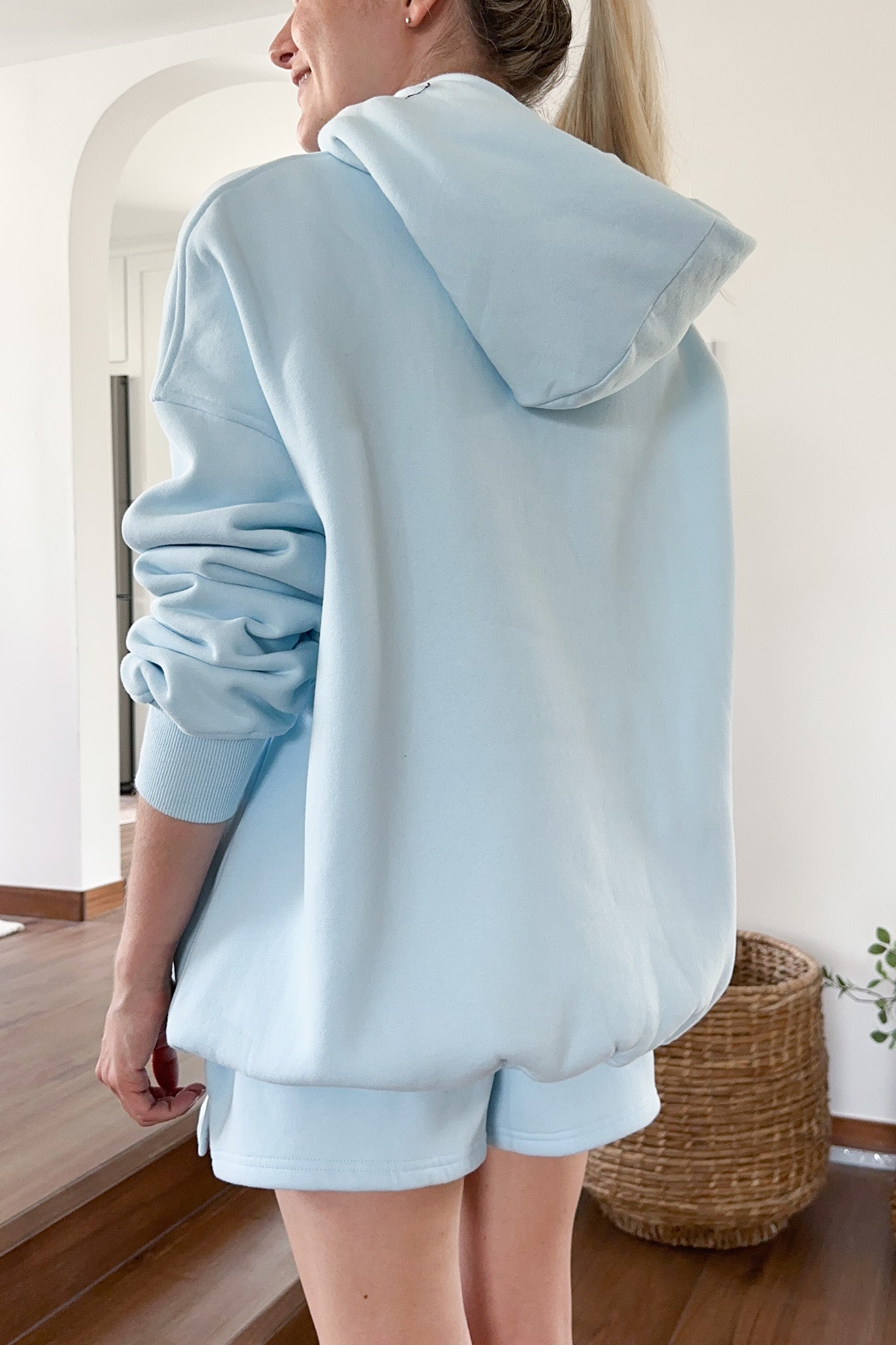 Caribbean Blues Hooded Sweatshirt - Neutral Ground