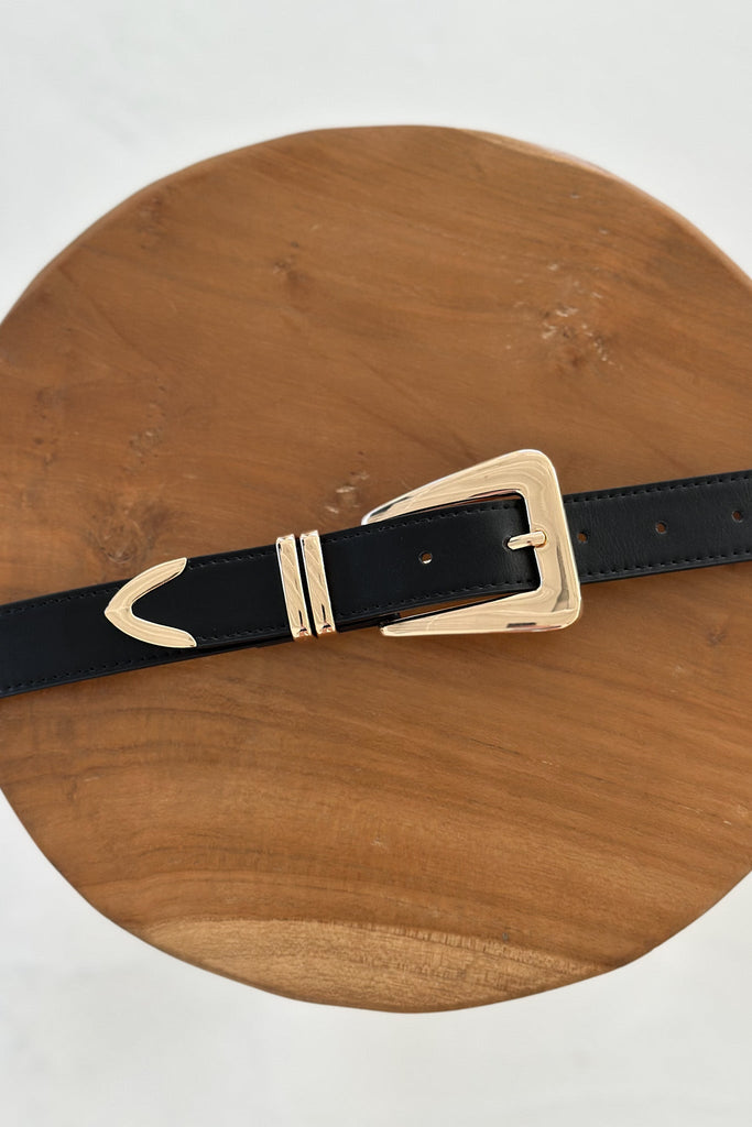 Carmen Classic Belt in Gold and Black - Neutral Ground