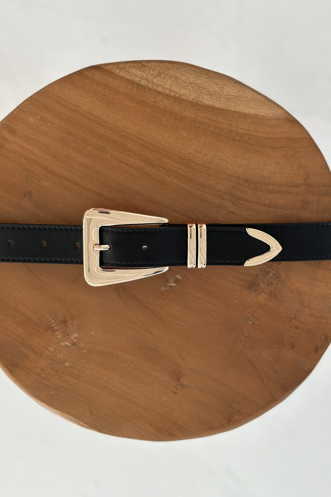 Carmen Classic Belt in Gold and Black - Neutral Ground