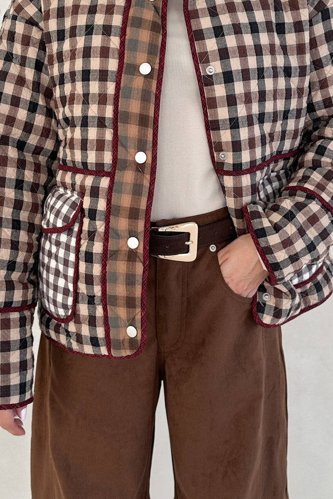 Carmen Classic Belt in Gold and Dark Cocoa - Neutral Ground