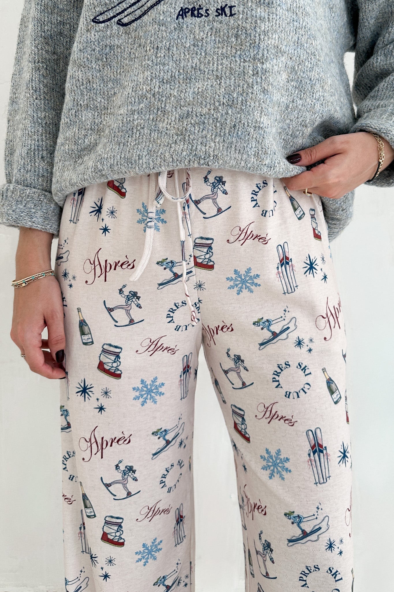Champaign Problems Winter Pattern Pants - Neutral Ground