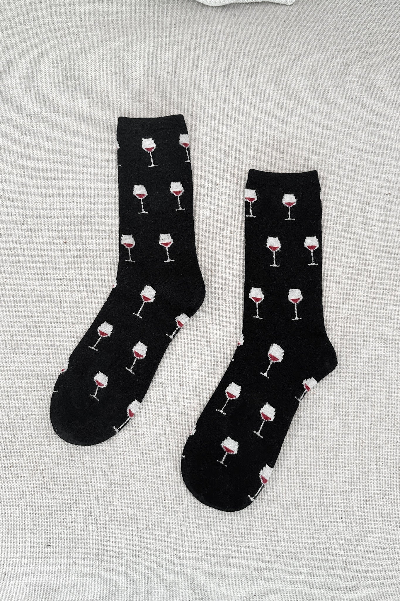 Cheers! Cashmere Blend Crew Socks - Neutral Ground