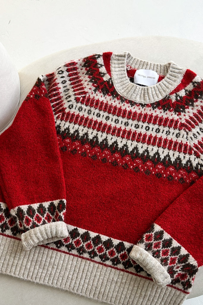 Clara Faire Isle Sweater - Neutral Ground