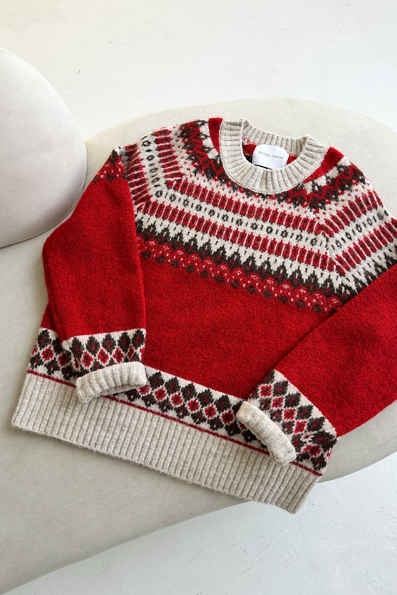 Clara Faire Isle Sweater - Neutral Ground