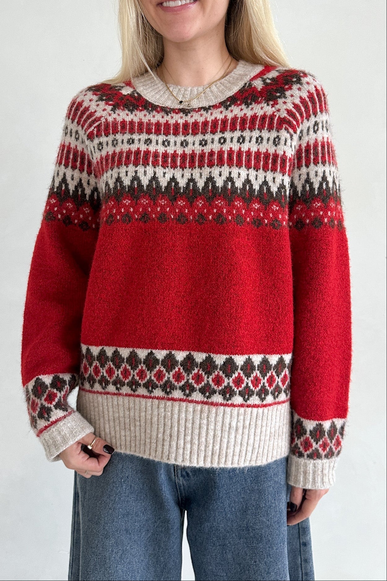 Clara Faire Isle Sweater - Neutral Ground