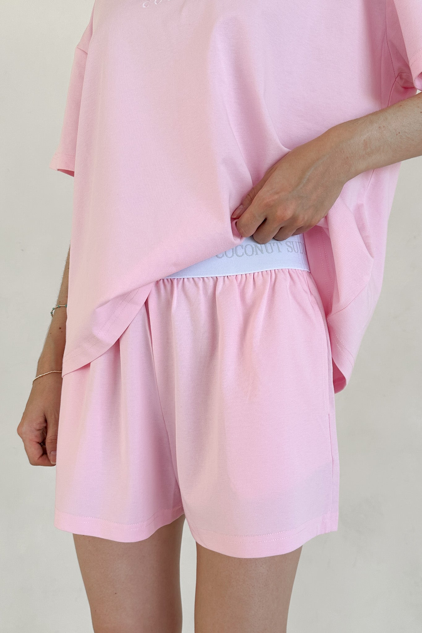 Coconut Shorts in Coastal Sunset Pink - Neutral Ground