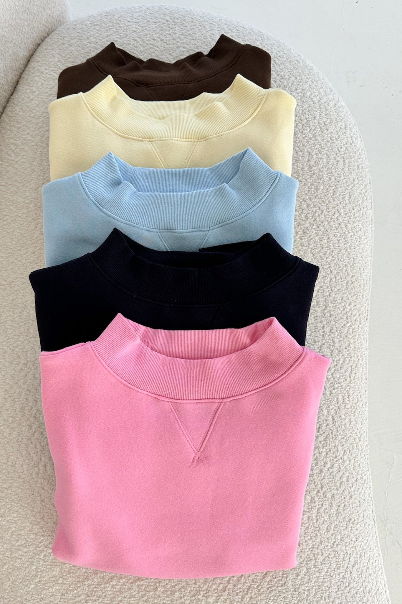 Coffee Run Mockneck Sweatshirt in Chocolate - Neutral Ground