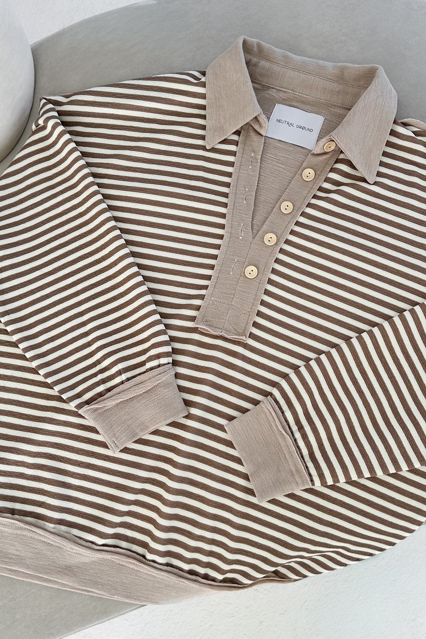 Coffee Run Striped Pullover - Neutral Ground