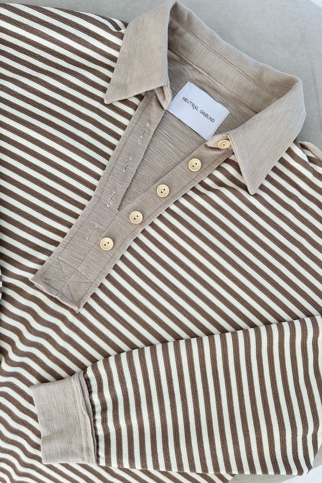 Coffee Run Striped Pullover - Neutral Ground