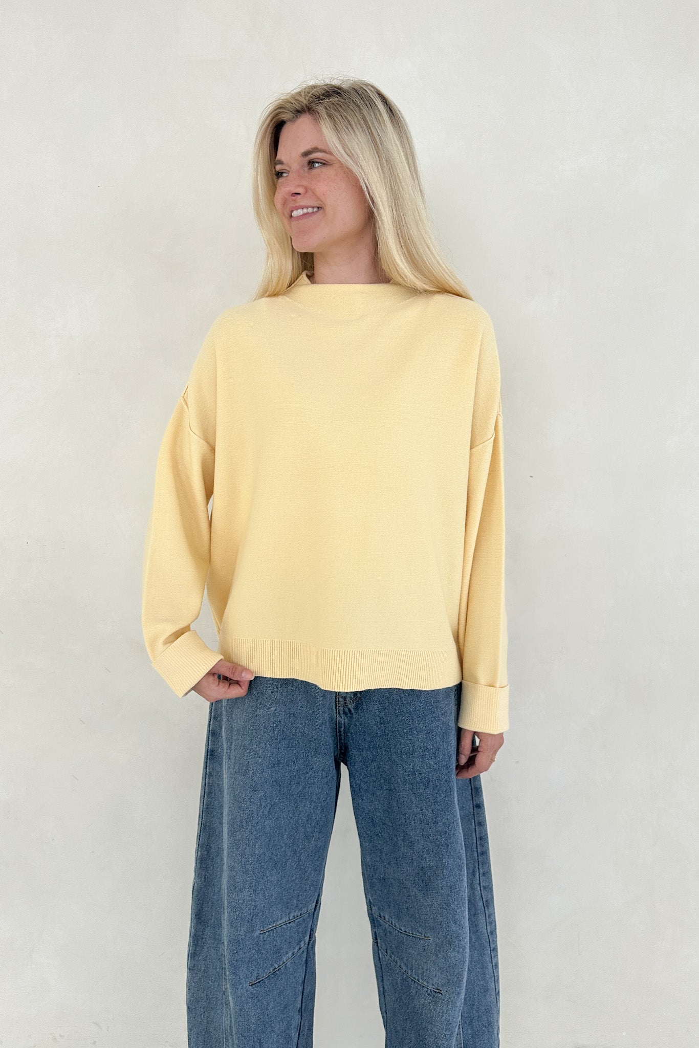 Connie Mockneck Knit Pullover Sweater - Neutral Ground