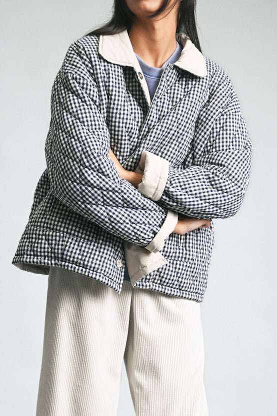 Cousins Beach Quilted Reversible Jacket - Neutral Ground
