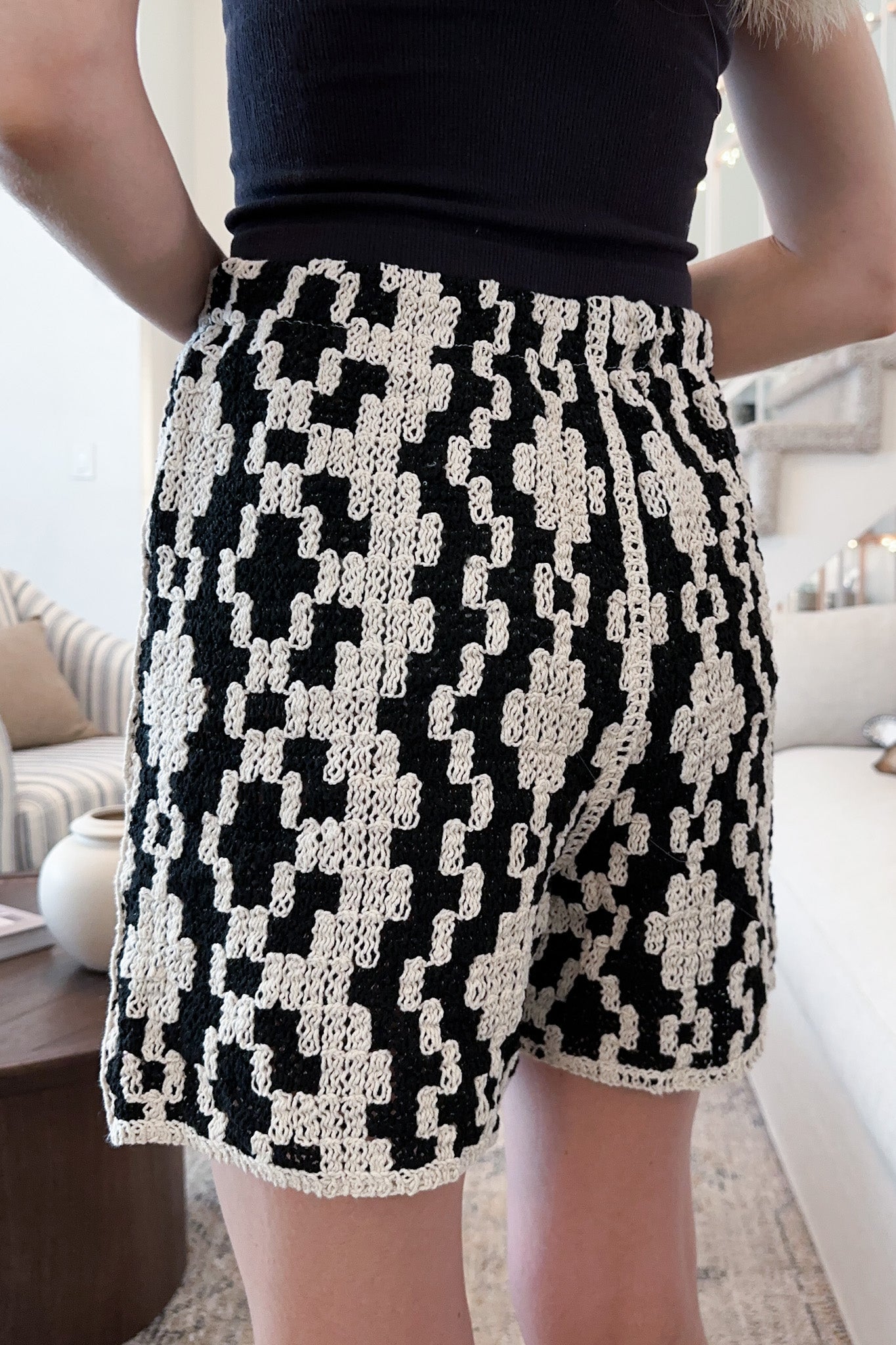 Cove Crochet Cotton Shorts - Neutral Ground