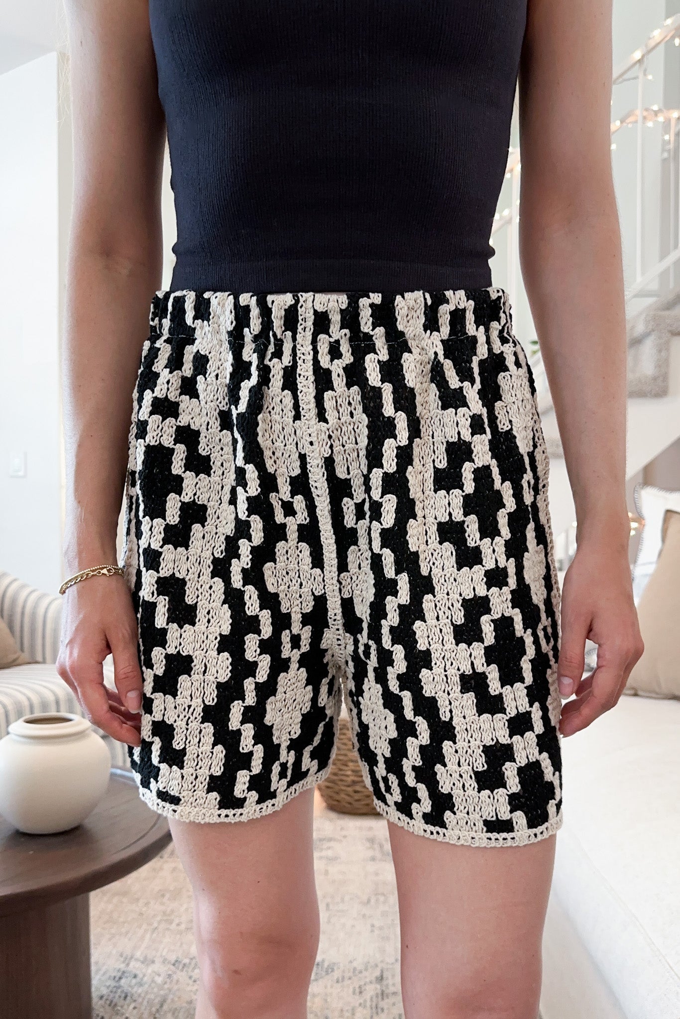 Cove Crochet Cotton Shorts - Neutral Ground