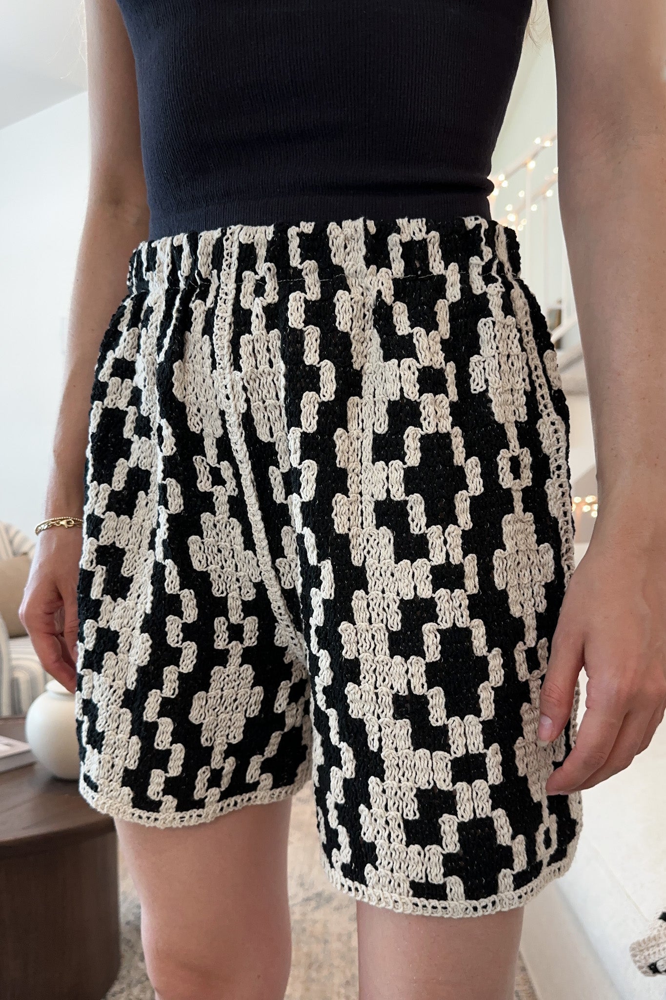 Cove Crochet Cotton Shorts - Neutral Ground